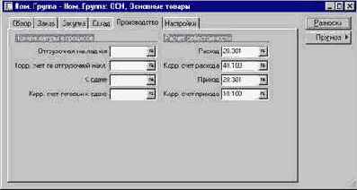 Как создать номенклатурную группу