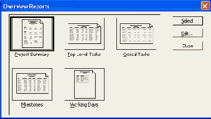 ���� Overview Reports (�������� ������)