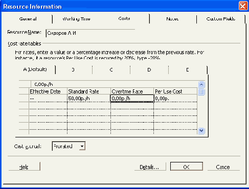 ������� Costs (�������)
