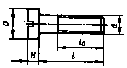 Винты с цилиндрической головкой классов точности А и В (из ГОСТ 1491-80), мм