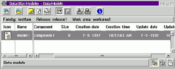 ������������ ������ � DataAtlas Modeler