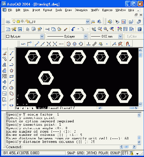 Вставка массива блоков