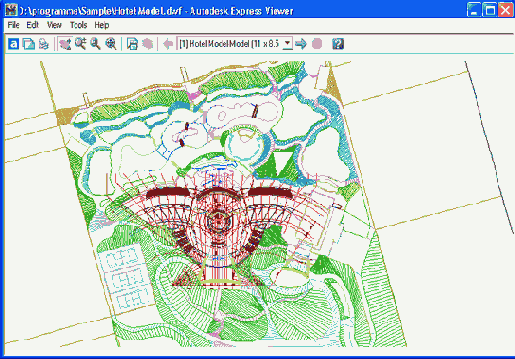 Окно просмотра DWFфайла с помощью Autodesk Express Viewer