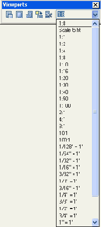 Раскрывающийся список масштабов