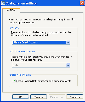 П3 15 Диалоговое окно Configuration Settings