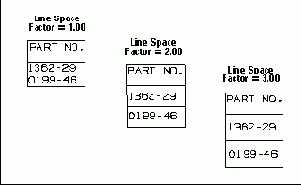 ����� Line Space Factor - ����������� ��������� ����� ��������