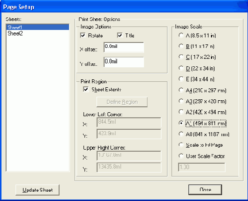 ���� ������� Page Setup