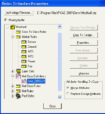 ��������� ������������ ��������� P-CAD Schematic