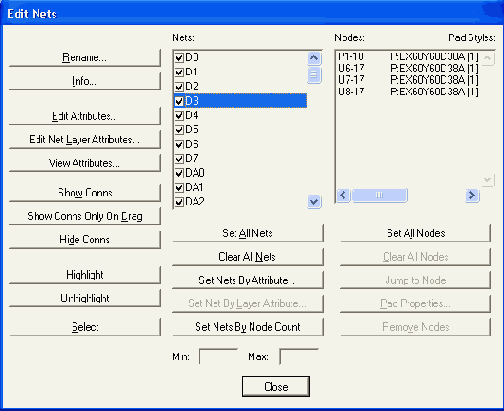 ���������� ���� ������� Edit/Nets