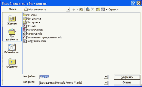 ������� � ����������� ������� ��� ����� dBASE, Paradox