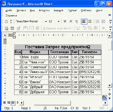 ������� ������� � MS Excel