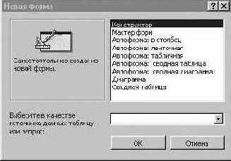 �������� ����� � ������� ������� ��������� (Autoform)