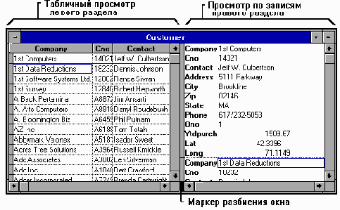 Выбор раздела