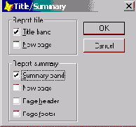 Добавление в отчет областей заголовка и итогов