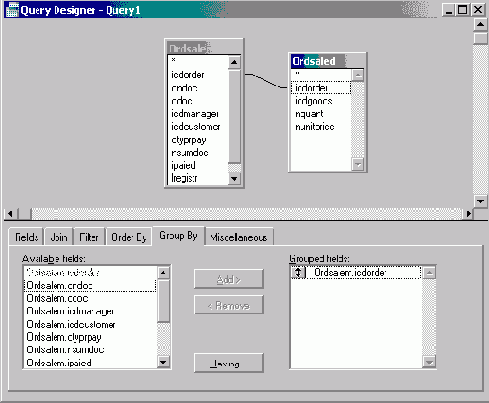 Группировка полей запроса
