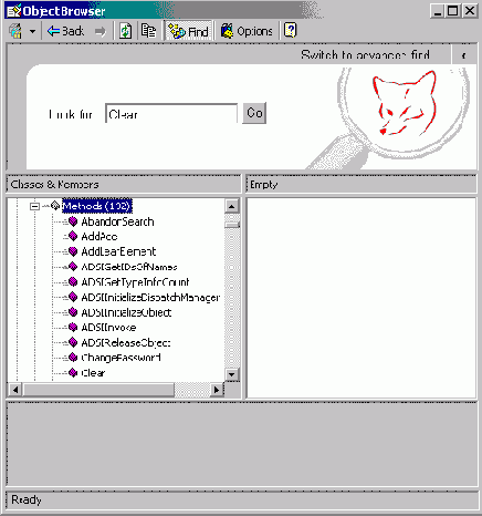 Использование браузера объектов