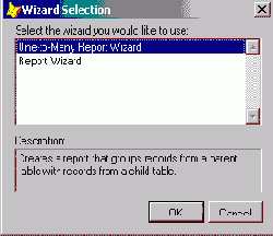 Использование мастера для создания однотабличного отчета