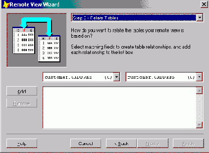 Использование мастера удаленных представлений