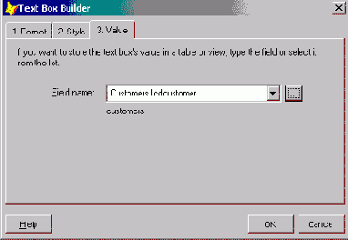 Использование построителя для создания поля ввода