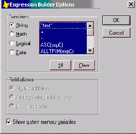 Использование в запросе выражений и функций полей