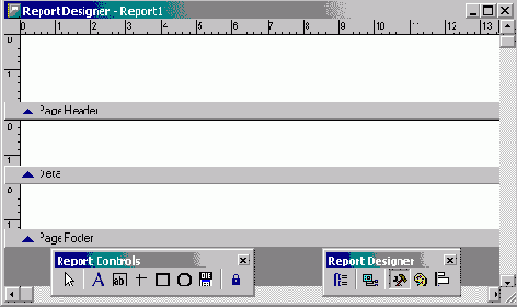 Окно конструктора отчетов
