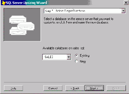 Определение базы данных назначения и ее параметров