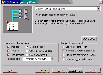 Определение базы данных назначения и ее параметров