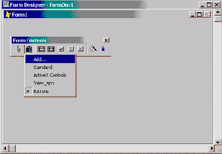 Панель инструментов Form Controls