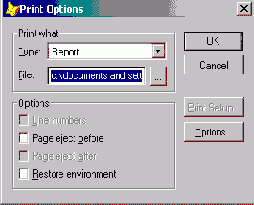 Печать отчета