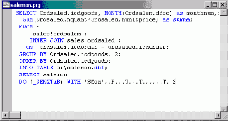 Программа создания перекрестной таблицы