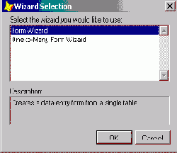 Создание формы с помощью мастера