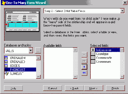 Создание многотабличной формы с помощью мастера