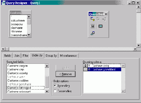 Упорядочение по нескольким полям
