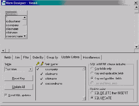 Установка редактируемых полей