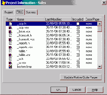 Задание параметров проекта