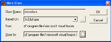 ���������� ���� New Class ����� ������ ����������������� ������