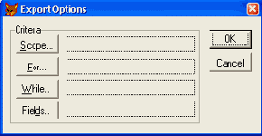 ���������� ���� Export Options