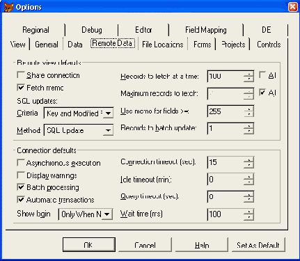 ������� Dynamic Views ����������� ����Component Gallery Options