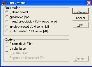 ���������� ���� Build Options