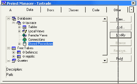 ��� �������� �������� ��������� ������������� ������ Stored Procedures ���� �������