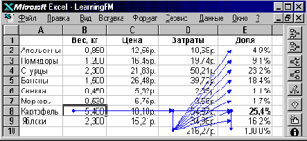 ���� 2: ������� �� ������������ ���������� � ����������� ������� Excel