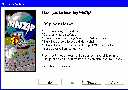 ����������� ���������� WinZip