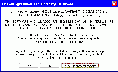 ����������� � ����������� ���������� WinZip