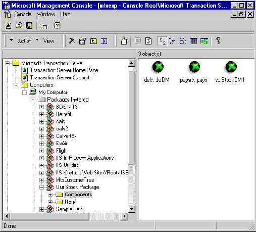 Создание серверных объектов для реализации распределенной транзакции