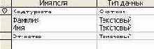 Элементы работы с СУБД Microsoft Access