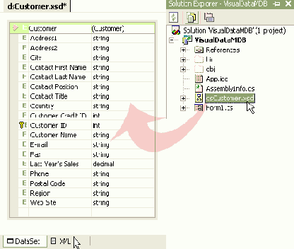 Создание типизированного объекта DataSet