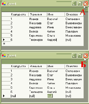 Создание объектов SqlCommand для передачи изменений в базу данных