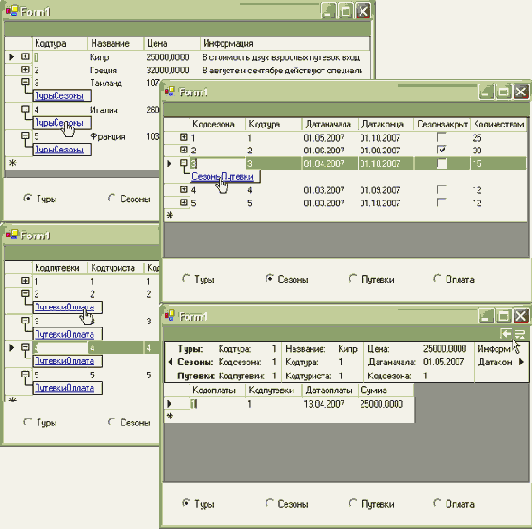 Обновление связанных таблиц