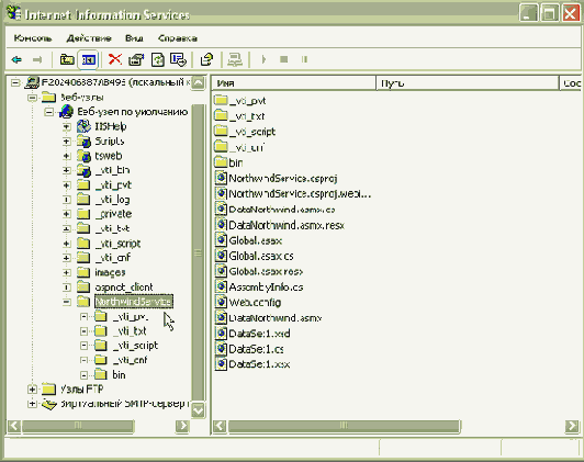 Расположение файлов web-сервиса
