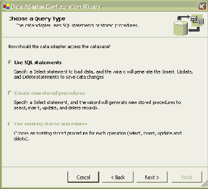Использование визуальной среды для работы с ADO .NET